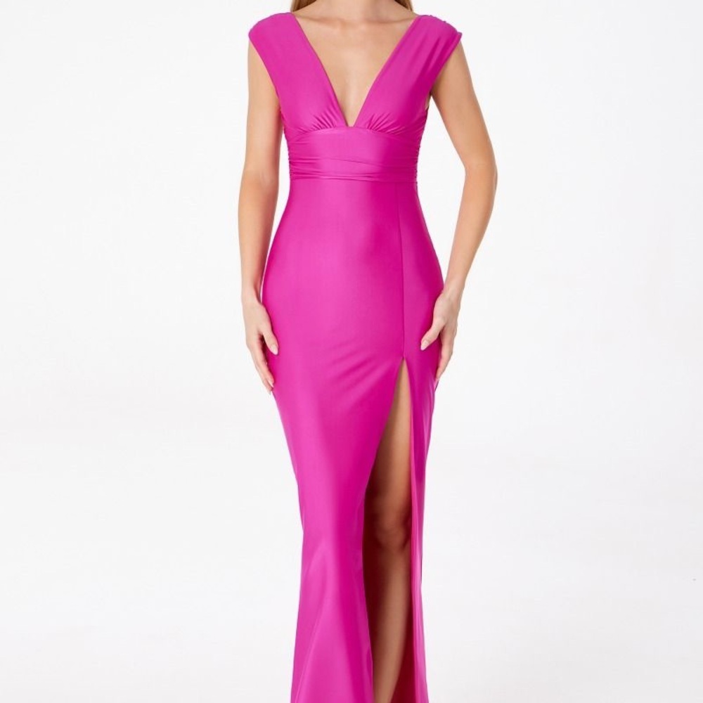 Vibrant Pink Midi Dress